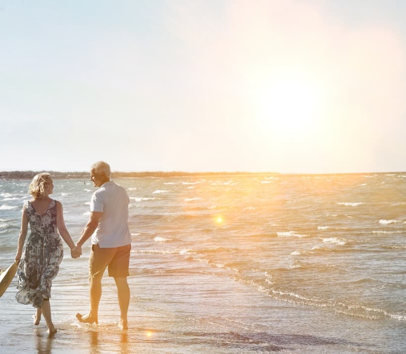 An image with hands by beach