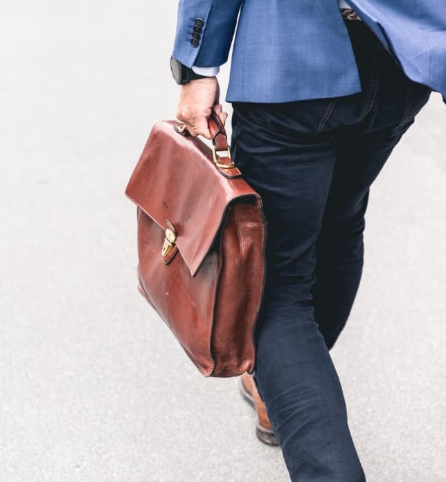 Man holding a briefcase