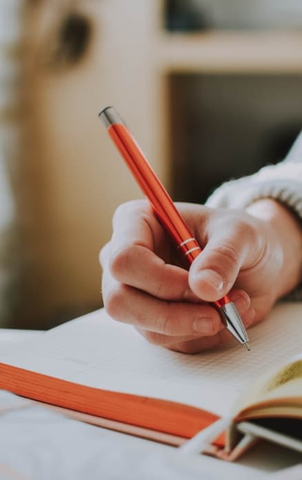 An image with pen writing